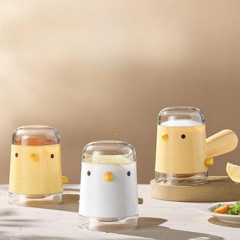 Glass Salt Dispenser with Pour Spout Adjustable Flow Control Shaker Lid Kitchen Seasoning Storage Container Dustproof Airtight