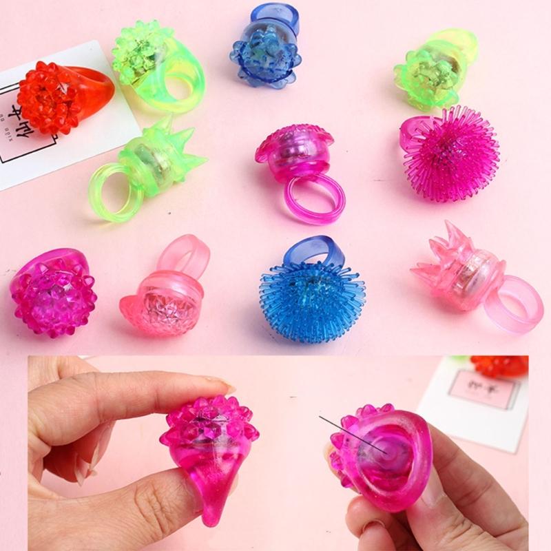 Glow Ring LED Glow In The Dark Party Stand Out At Halloween Birthdays and Concerts Household Decoration