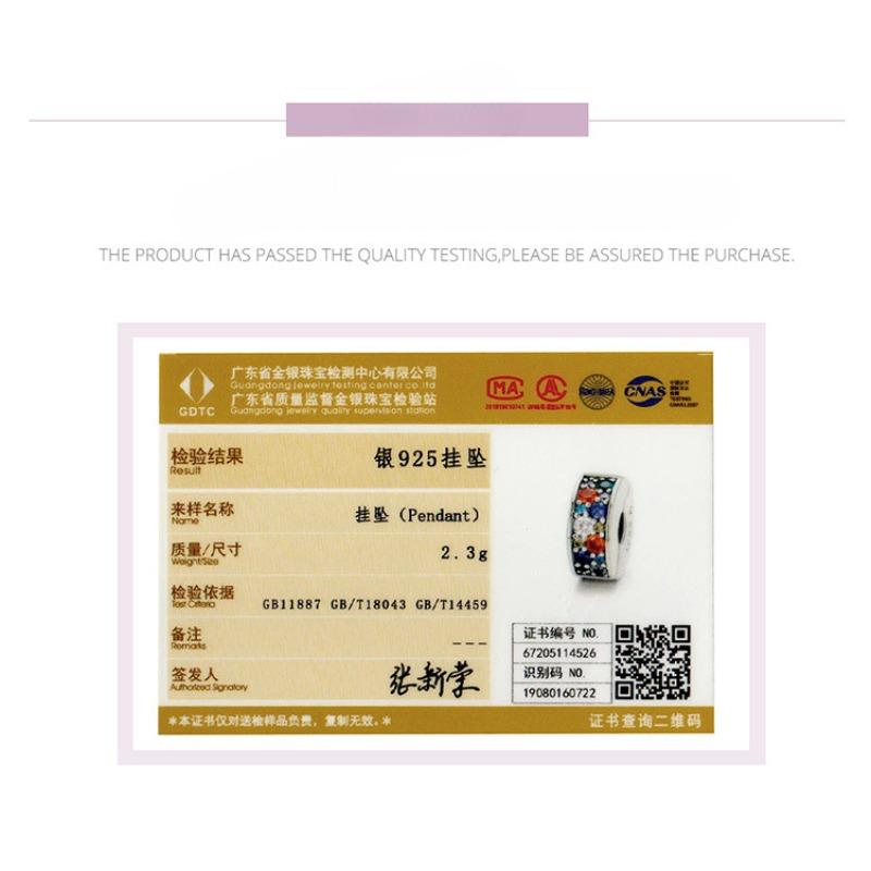 Colorful Garden Clip Buckle Beads, Colorful 3A Zircon 925 Silver Bead Accessories Scc1609