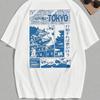 Men's Casual Versatile Letter and Landscape Print Round Neck Short Sleeve T-Shirt, Summer Outdoor Sports Short Sleeve