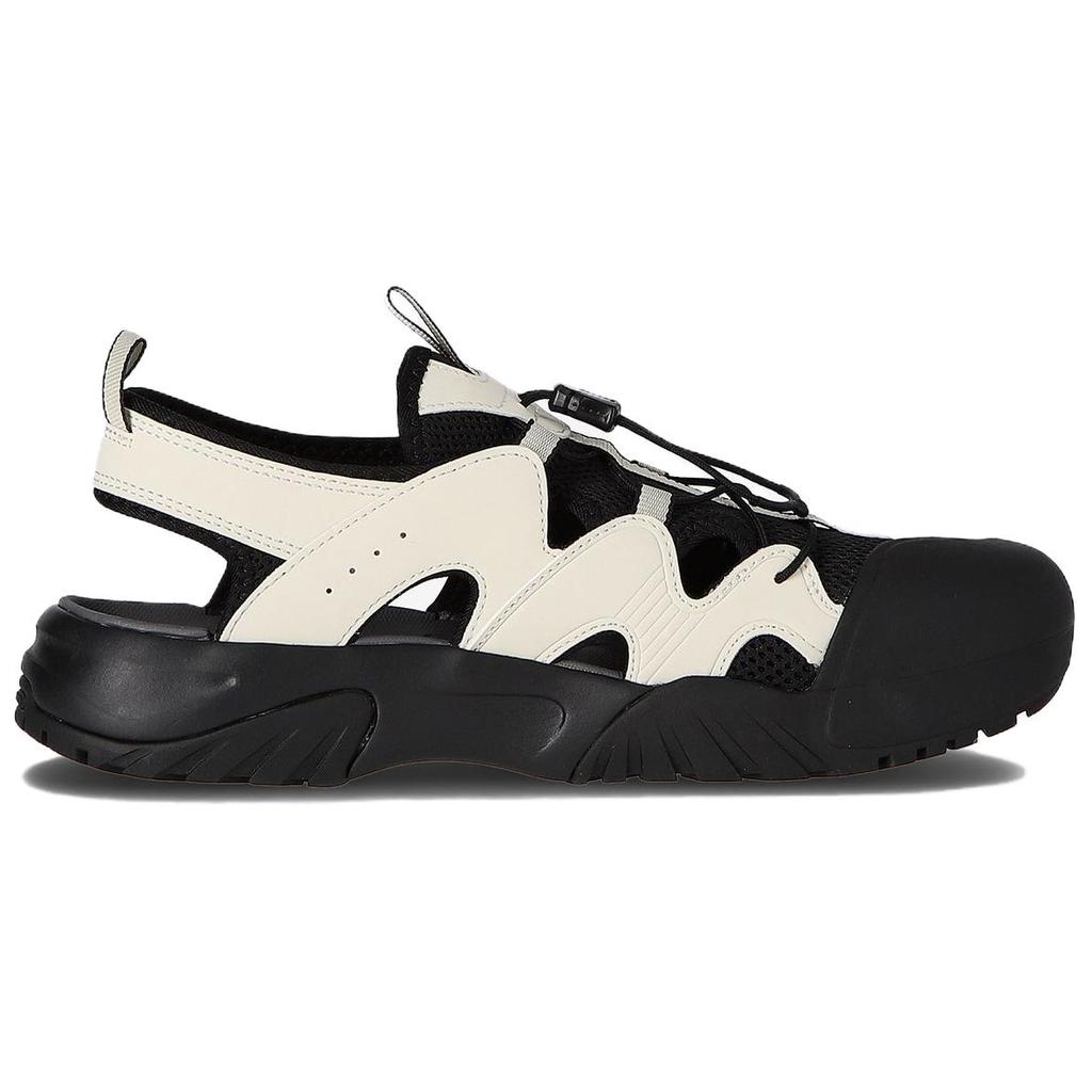 FILA Payto Sandals V2 Synthetic Leather Comfortable Versatile Water Shoes Unisex sandals Beige Black FS262SD03X004013