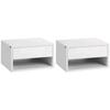 Set di Due Comodini Sospesi - Bianco Lucido