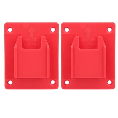 2PCs Suitable for Milwaukee M18 18v   20V Power Tool Machine Wall Shelf Fixing Devices Rouge