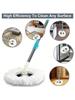 4 Pack Spin Mop Heads Compatible with Hurricane, Mopnado, Casabella and Other Standard Size Spin Mop, Durable Microfiber Mop