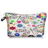 1pc Beautiful Dragonfly Flower Print Makeup Bags, Women Portable Travel Cosmetic Storage Bags with Zipper