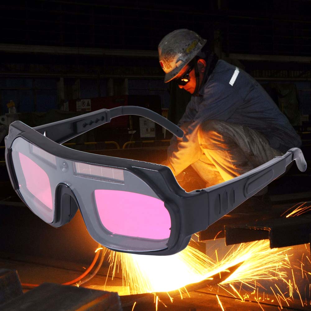 Auto Darkening Argon Arc Welding Glasses Solar Powered Welder Glasses Working