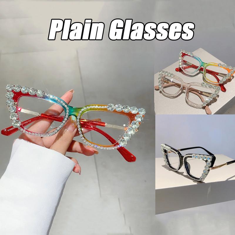 

Fashion Stylish Vintage Blue Light Blocking Plain Glasses Fashion Trendy Original Candy Color Optical Eyglasses Finished Eyewear Goggles