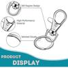 100 Pcs Keychain Hooks With Key Rings, Keychain Clip Hooks With Rings For Lanyard Jewelry