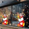 Christmas Gingerbread Man with Electrostatic Stickers On The Glass Window Penguin Atmosphere Decoration Window Flower Stickers