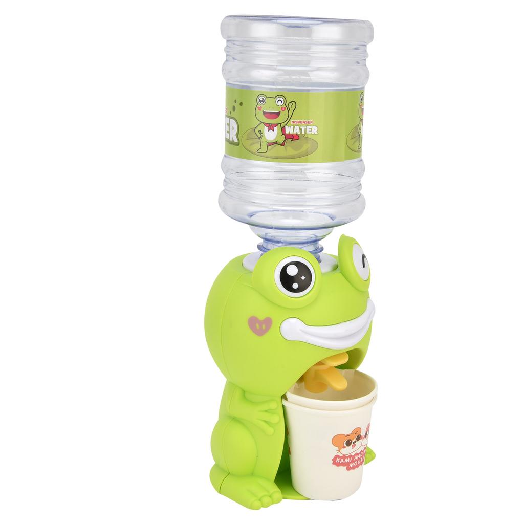 Mini Dispenser de Apă Drăguț Simulare Desen Animat Jucărie de Bucătărie pentru Copii Bucătărie Acasă Broască Verde