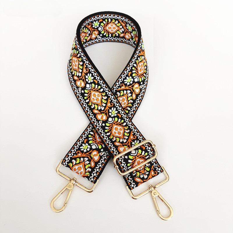 New Versatile Ethnic Style Wide Shoulder Strap Accessories Single Shoulder Diagonal Strap Adjustable Women's Bag Strap Fashion