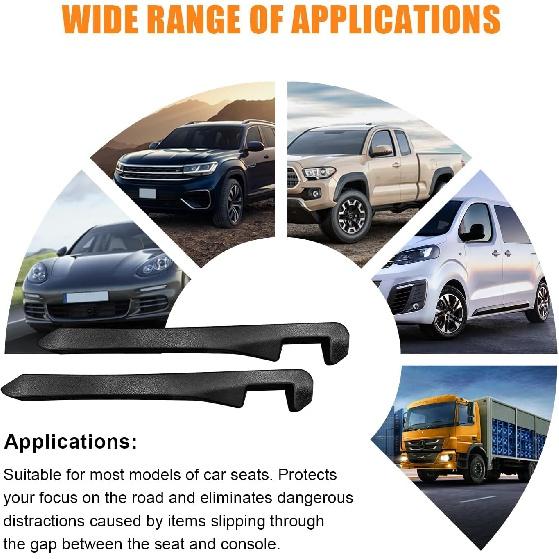 2 PCS Car Seat Gap Filler, Leather Seat Gap Plug To Fill The Gap Between Seat & Console, Seat Crevice Blocker Stop Things from Dropping,