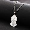 LIKGREAT Islamic Calligraphy Pendant Necklace Ayatul Kursi Stainless Steel Prophet Muhammad Nalain Jewelry Eid Gifts Wholesale