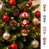 Winterliche Feiertagsdekorationen Weihnachten Fallschirmspringen Weihnachtsmann/Lebkuchenmann Anhänger, 2D Flacher Holzanhänger mit Kreativen Fallschirm-Hängeornamenten