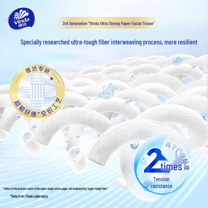 Vinda Super Tough 3-Ply Facial Tissues