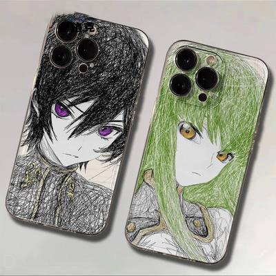 Popular Anime Code Geass Clear Phone Case for iPhone 17 Air 16 15 14 Plus 13 12 Mini 11 Pro Max Shockproof Silicone Cover Funda