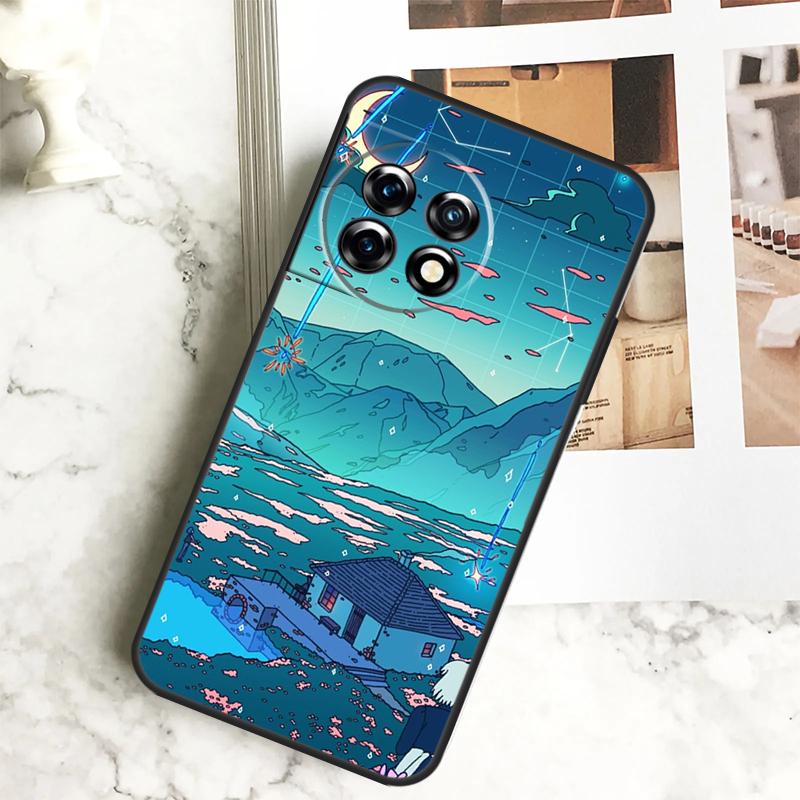 Art Pixel Aesthetic Case For OnePlus 12 12R 11 9 10 Pro 10R 9R 8T 10T Nord CE 2 3 Lite 2T N10 N20 N30 CE4 Cover