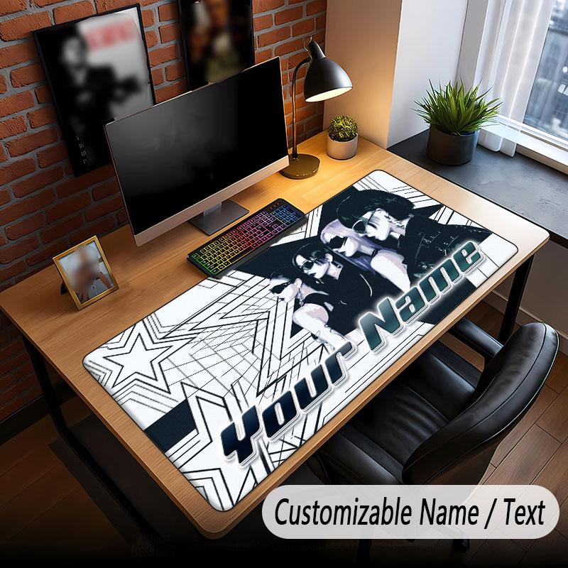 Custom Name Extended Mouse Pad,aespa Gaming Desk Mat For Home Office Desktop Decor