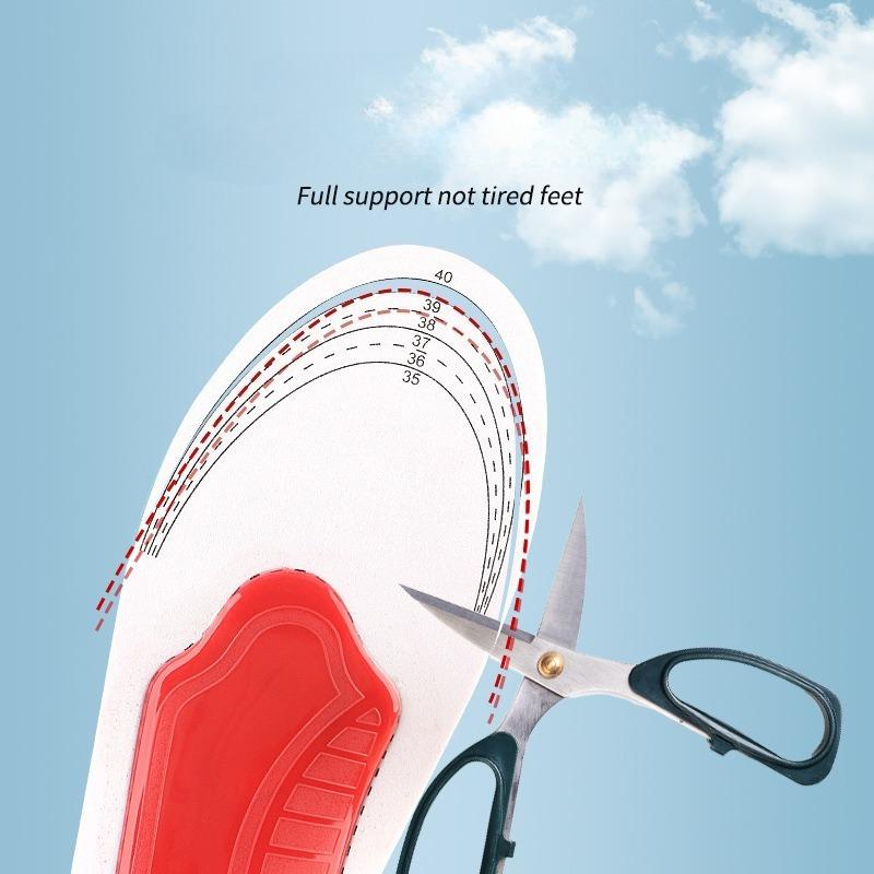 Arch Support Orthotic Insoles for Flat Feet High Elastic EVA Shock Absorption Cushion Breathable Inserts Men Women Daily