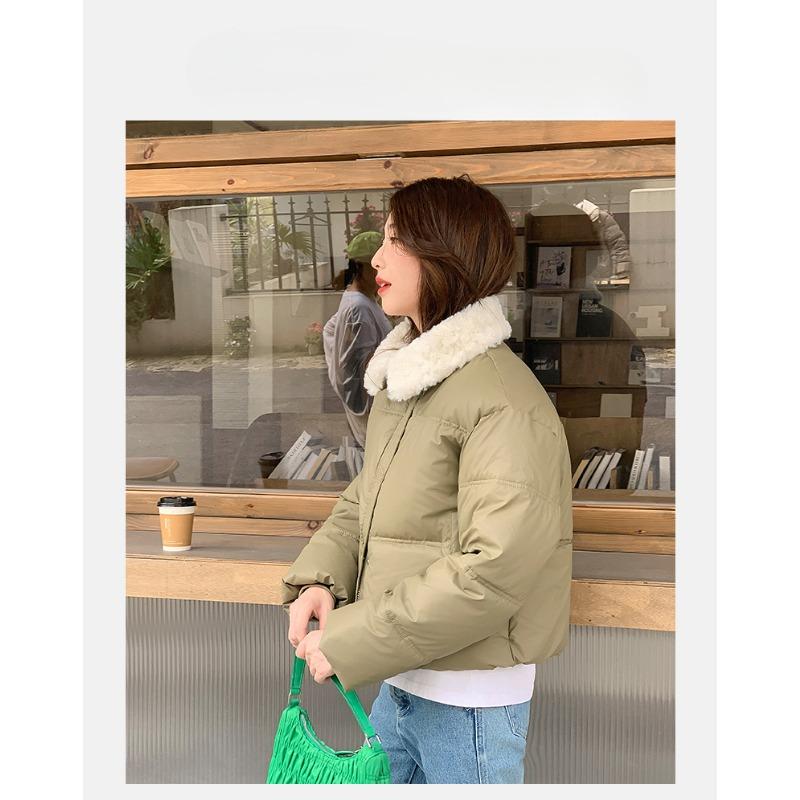 Fluffy And Short Down Jacket With Thickened Bread Coat For Women