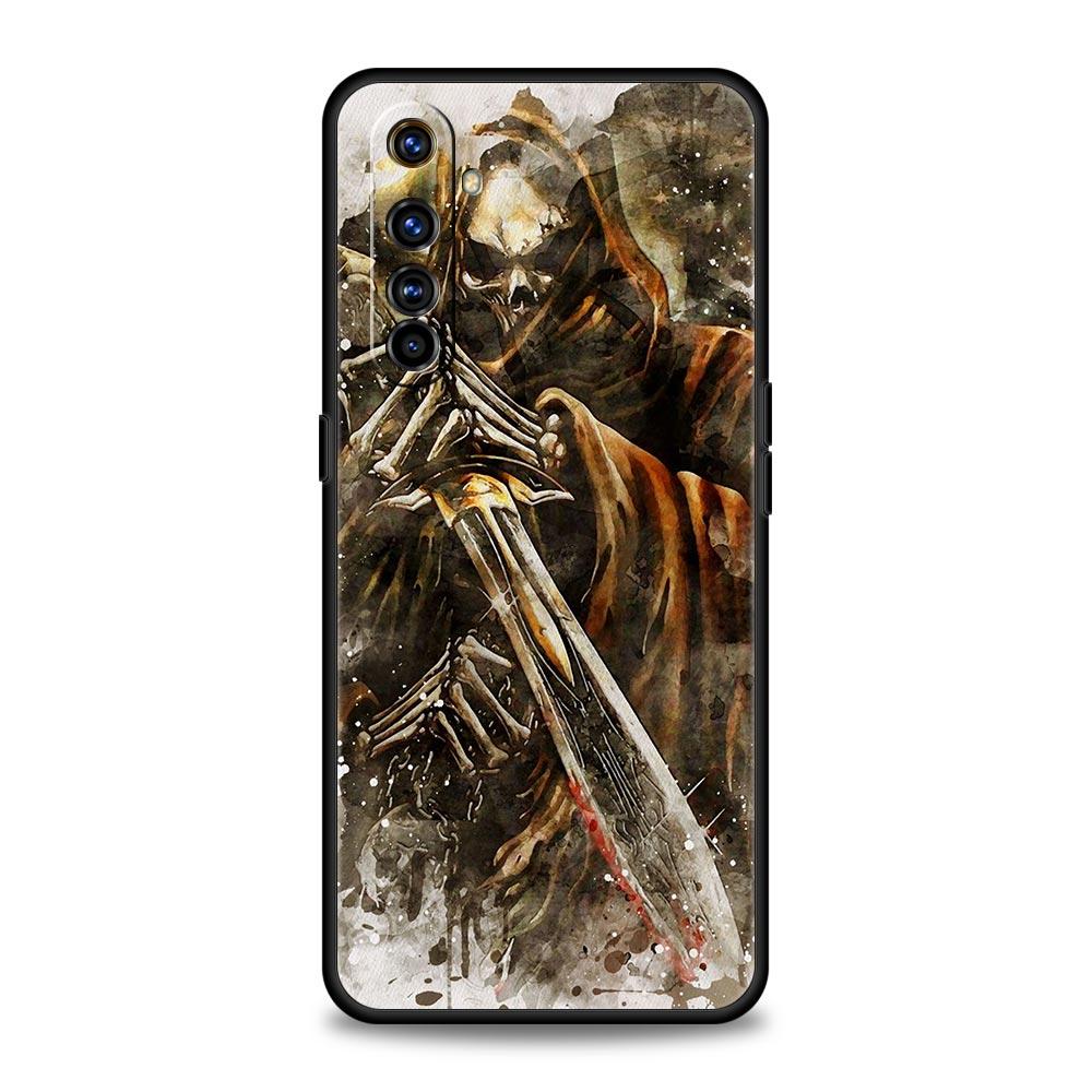 Grim Reaper Skull Skeleton For Realme GT Neo 2 3 3T Phone Case For Realme 10 9 8 5G 7 6 GT2 Pro Plus 9i 8i C21 C11 C25 C35 Cover