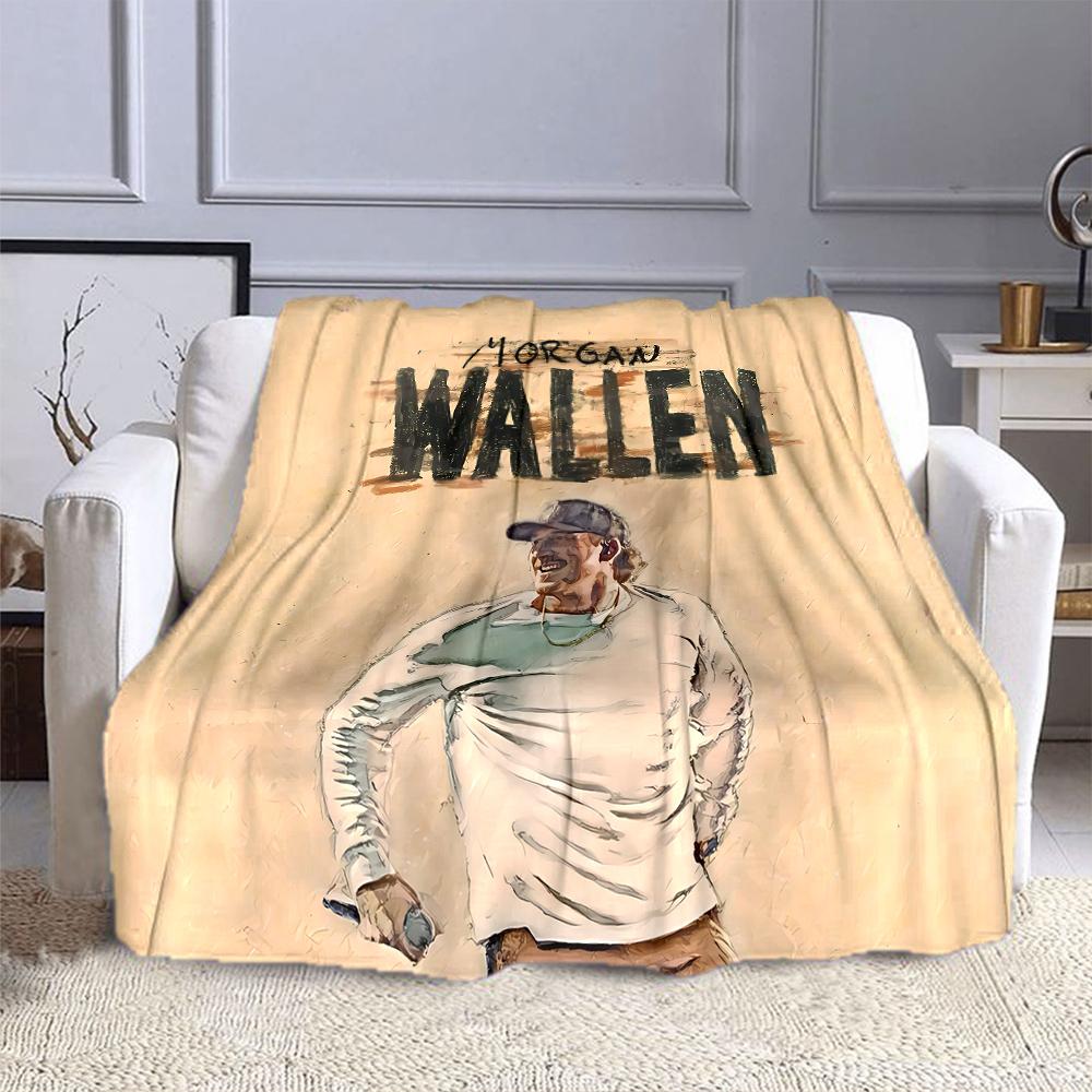 Morgan Wallen Art Print Patterned Flannel Blanket Perfect for the Bedroom Living Room, Sofa, or a Little Nap