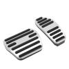 FUELHOOD 2pcs Automatic Foot Pedal Pad Foot Axle Pedal Cover for Nissan Roox B40 Series 2020/03- Aluminum Alloy Silver Tone