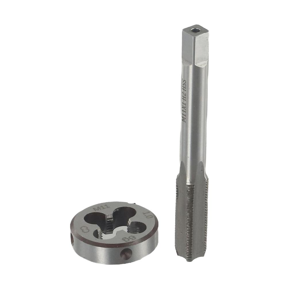 Kit Tap Die Tool Kits M11 x 1mm Tap M934 Metric Silver Thread High speed steel & M11 x 1.0mm Die New Practical