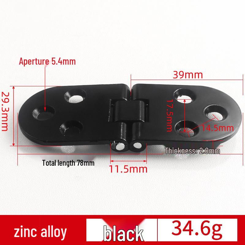 Zinc Alloy 180° Flip-Up Folding Hinge for Invisible Half-Round Countertop or Dining Table Cabinet.