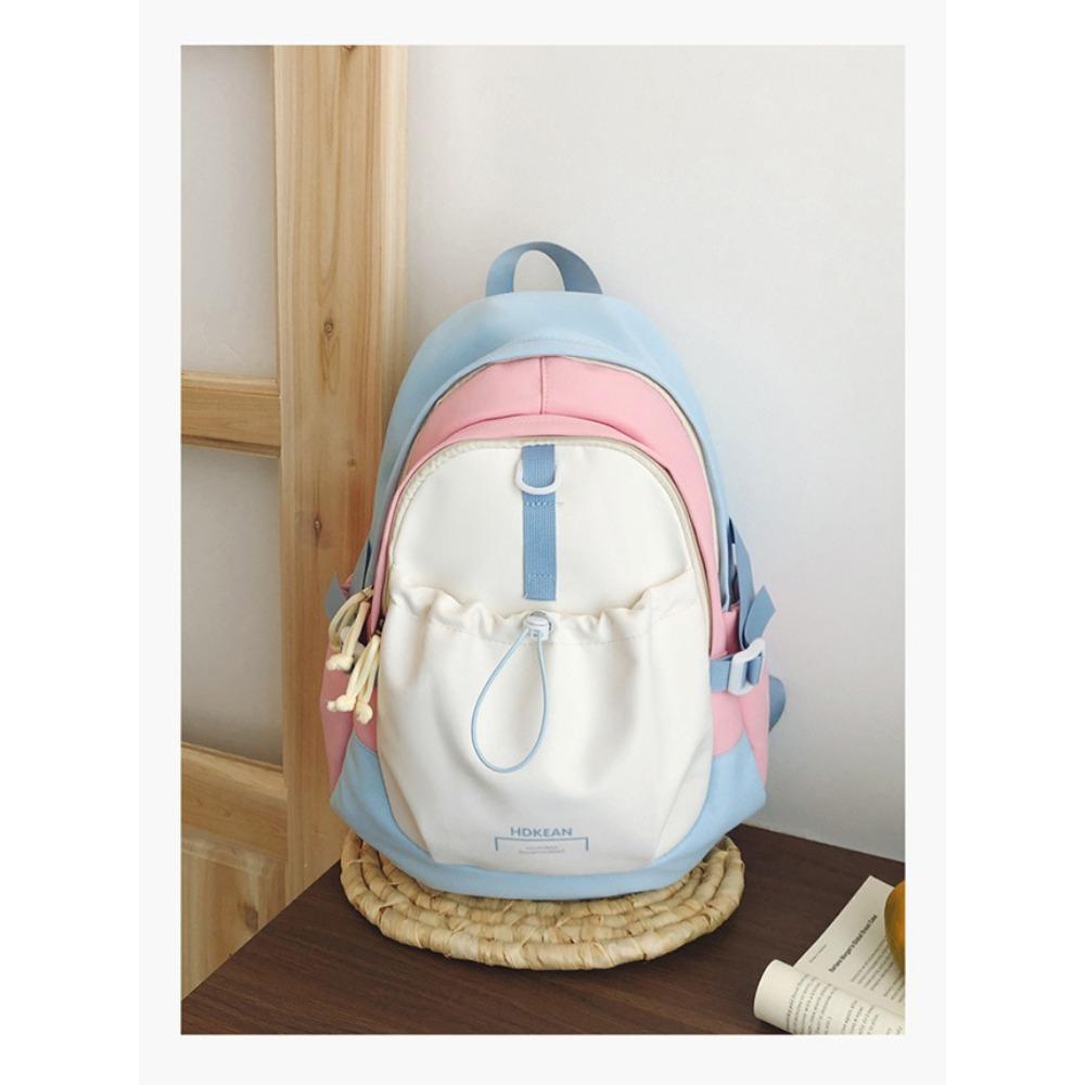 Осень и зима новый милый стиль ins студенческая вечеринка универсальный рюкзак большая вместимость девочка контрастный commuter студенческая школьная сумка