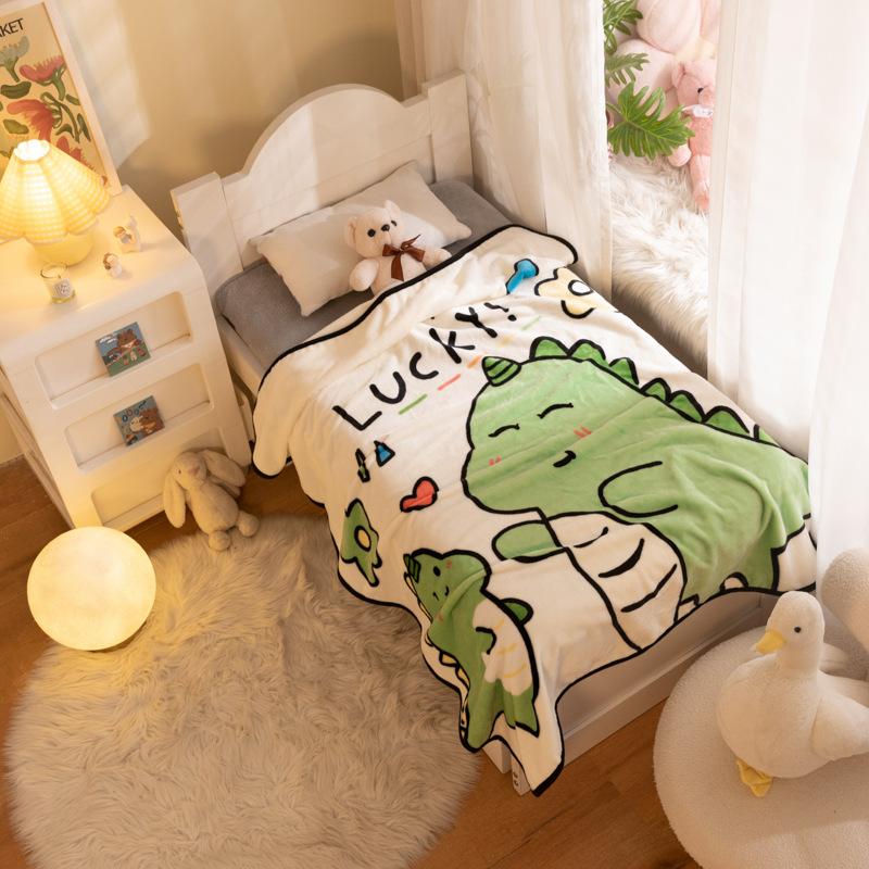 100*140cm Cobertor Infantil de Camada Única para Todas as Estações Universal Desenho Animado Cobertor de Sesta para Ar Condicionado Cobertor de Flanela