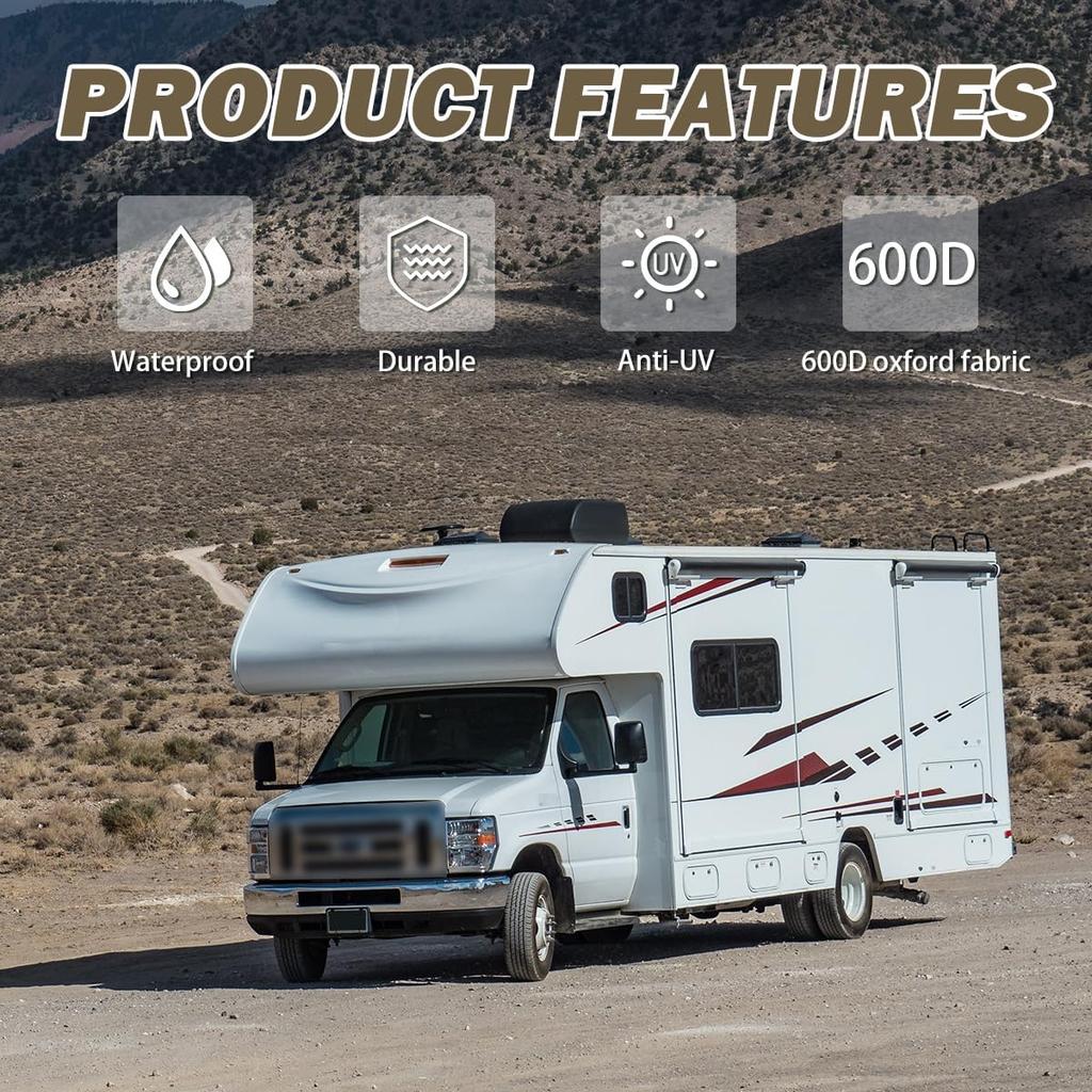 1 PCS 600D Oxford Fabric RV Air Conditioner Cover, RV Trailer Top Air Conditioner Cover For Dometic Brisk II, Coleman Mach I,II,III, Mach 3 Plus,