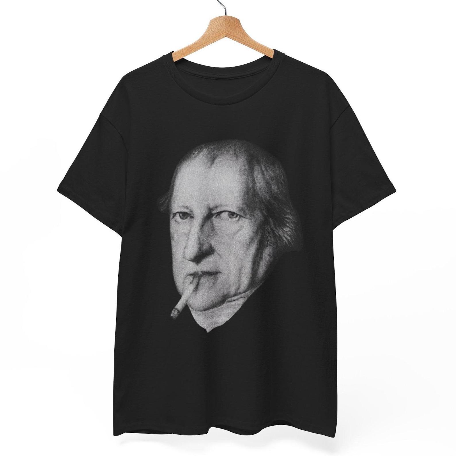 Hegel Smoking T Shirt Unisex | Dark Philosophy Graphic Tee | German Idealism Aesthetic | Deep Thinkers Rebels Historian XL
