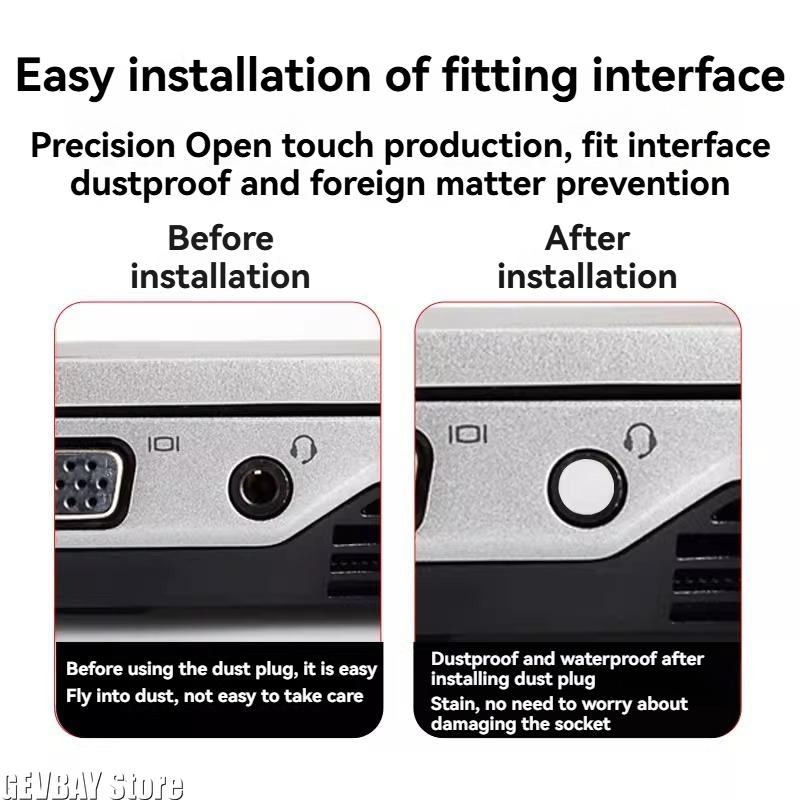 10pcs 3.5mm Audios Port Protectors Waterproof Dust Proof Plugs Universals Electronic Device Accessory Q81E
