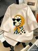 2026 Summer Retro Unisexs Dalmatian Dog Print Tshirt Unisex Cotton And Breathable Short Sleeve Oversized Loose Casual