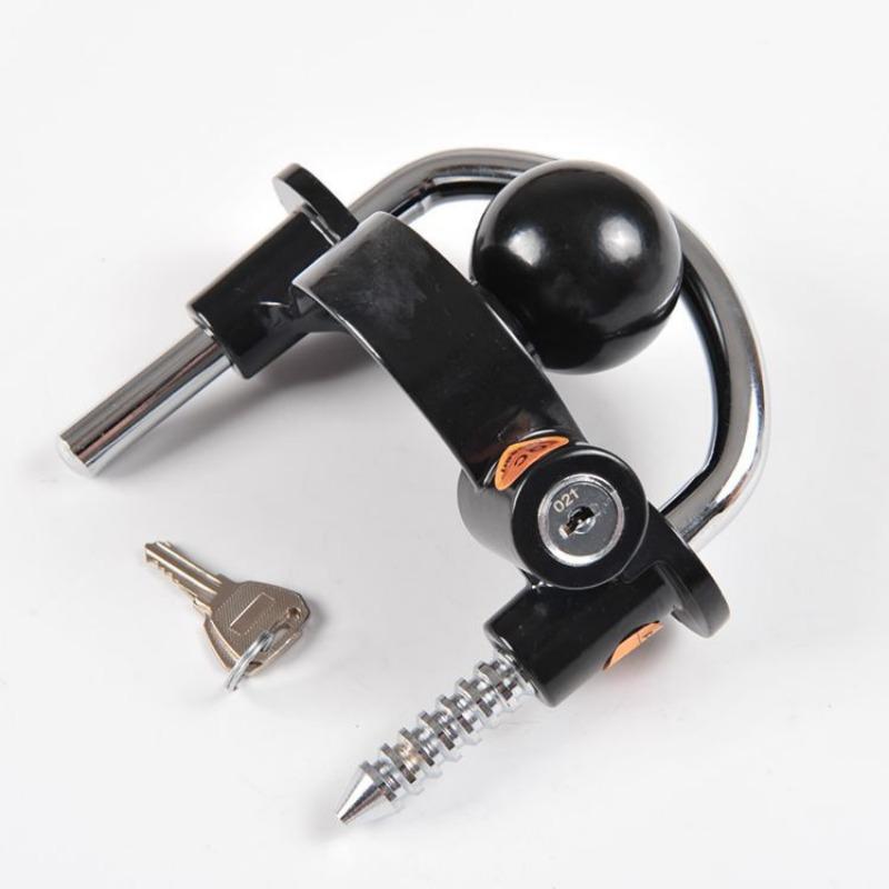 Heavy Duty Hook Lock Universal Caravan Trailer Ball Coupler Anti Theft Security Lock чёрный