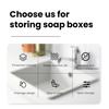 Silicone Soap Dish with Drain Anti-Slip Bottom Self Draining Bar Soap Holder Soap Tray Bathroom Sink Organizer