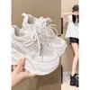 Brand 2025 Spring Breathable Mesh Sneakers Hidden Increasing Sport Shoes Woman Wedge Casual Chunky Shoes High Platform Shoes 9CM