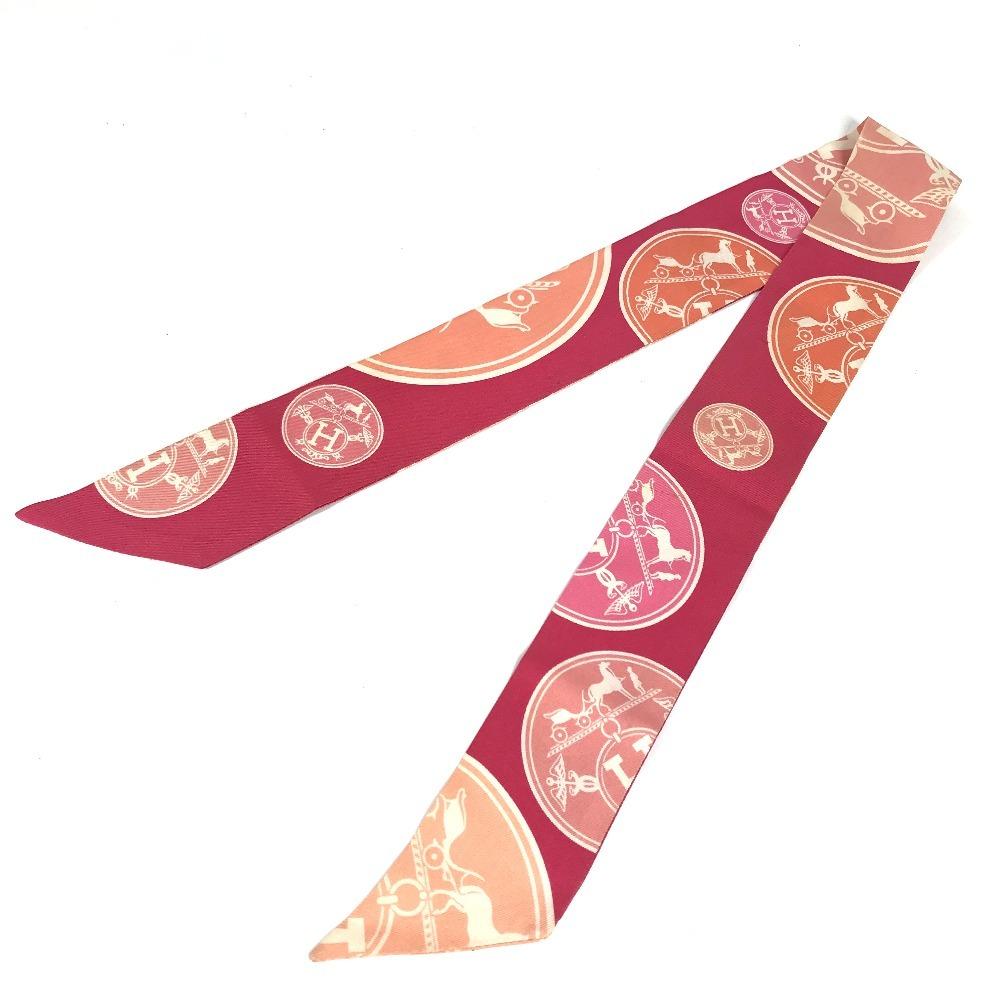 Hermes Twilly Scarf Silk Pink