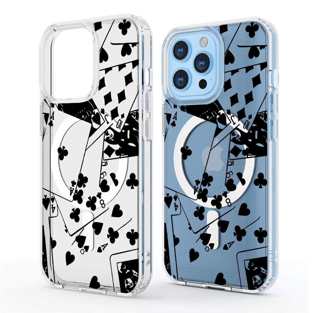 Magnetic Transparent Full Coverage Case for iPhone 15/16/17 Pro Max