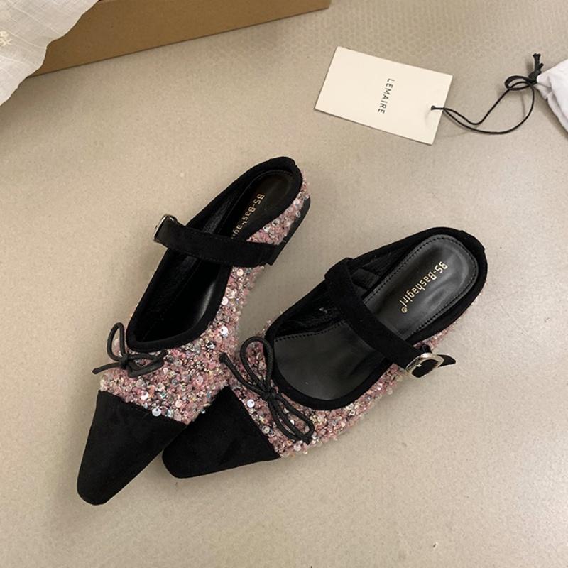 

Fashion Bailamos Spring New Brand Women Flats Fashion Square Low Heel Ladies Elegant Baot Shoes Round Toe Dress Single Shoes 39 розовый