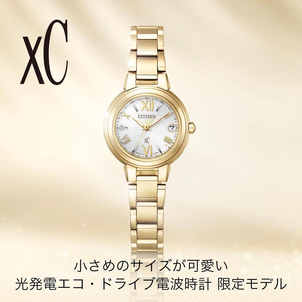 xC Limited Business Gold Made In Japan [CITIZEN] ES9433-56A Radio-Controlled Watch, Waterproof, Edition, Women's Watch, & White, Analog,