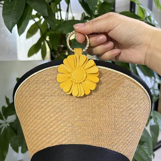 Yousheng Flower Magnetic Hat Clip Hands-Free Bag Backpack Handbag Luggage Hanging Faux Leather Cap Holder Vacation Traveling Essentials