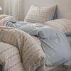 Korean-Style Yarn-Dyed Striped Cotton Jacquard 4-Piece Bedding Set