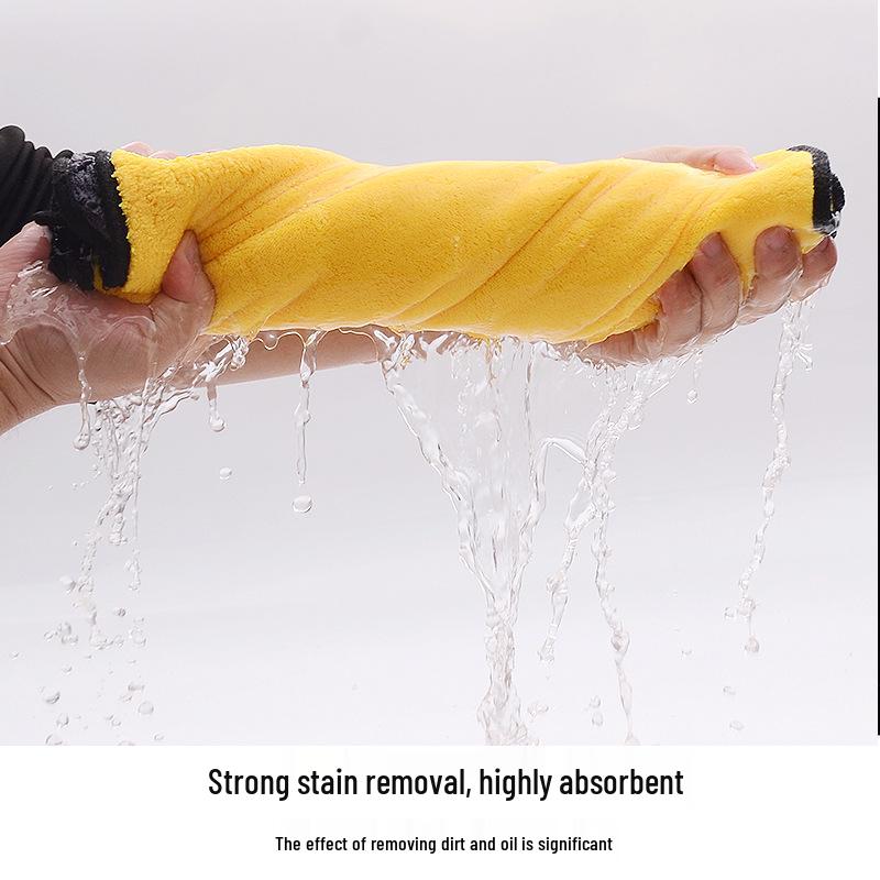 Large Double-Sided Thickened Car Wash Towel – Lint-Free, Super Absorbent Microfiber Cloth