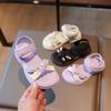 Girls sandals summer 2025 new soft-soled beach shoes little girl open-toed non-slip shoes baby pearl princess shoes