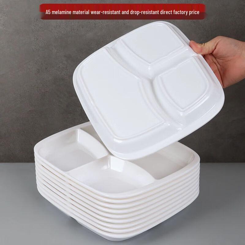 Kommerzielles Melamin-Tablett mit 4 Fächern für die Kantine