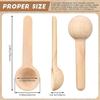 Mini-Gewürzlöffel aus Holz, 20er-Pack - 7,5 cm Salz Honig Kaffee Tee Zucker