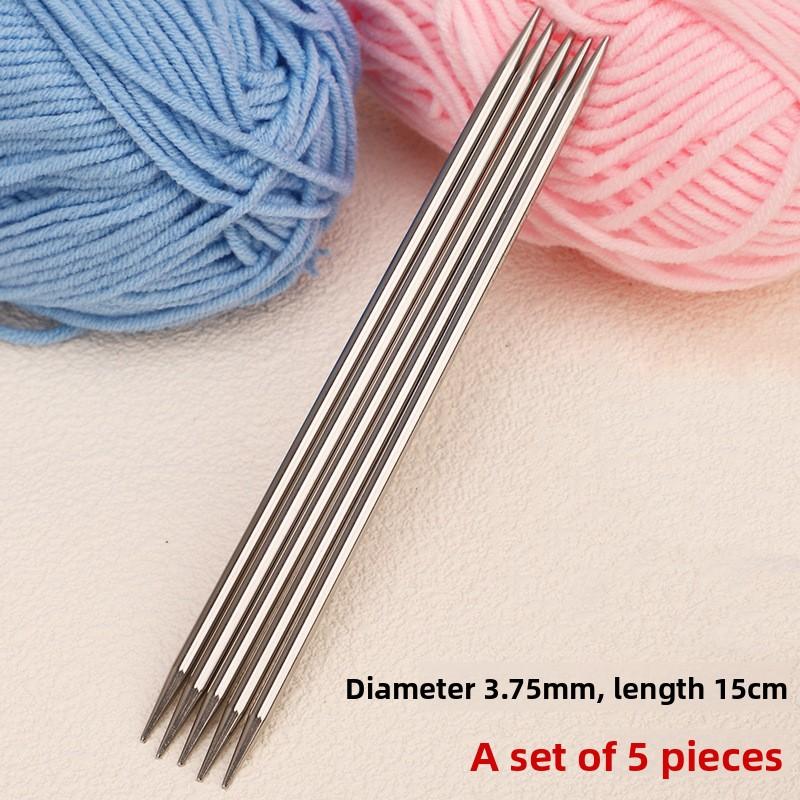 Agujas de tejer de acero inoxidable, Ganchos de ganchillo, Agujas de puño de 15 cm, Calcetines tejidos a mano, Herramientas especiales para tejer para hacer muñecas, Agujas cortas
