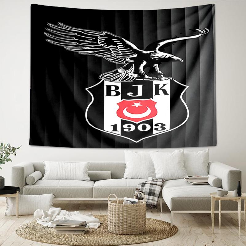 Arazzo Emblema Cresta Beşiktaş Istanbul Decorazione Stanza Appeso a Parete per Soggiorno Camera da Letto, dormitorio, Regali di Compleanno e Natale
